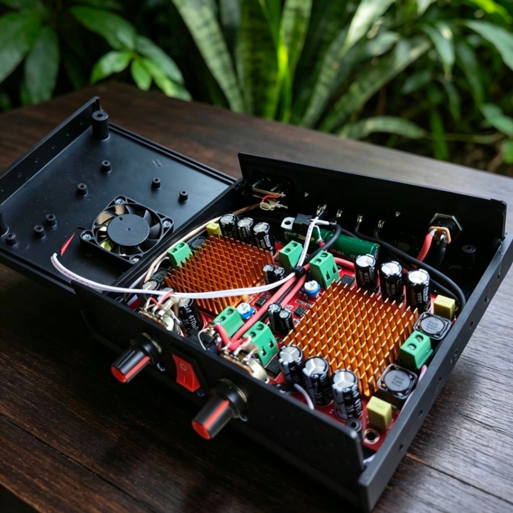 POWER BTL 300WATT Class D Power Badak Plus KIPAS Dc 12v-24v.