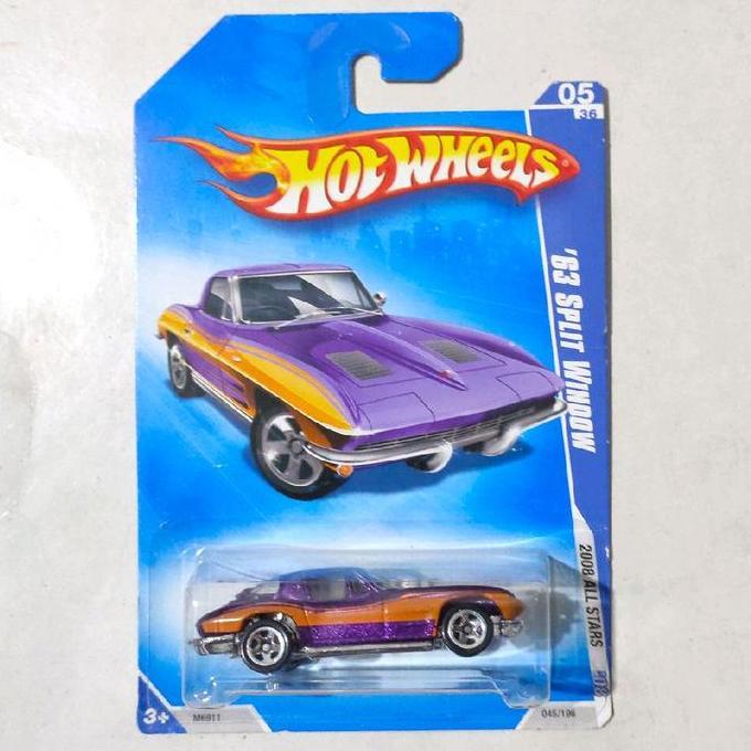 HOTWHEELS HOT WHEELS 63 CORVETTE SPLIT WINDOW UNGU 2008 ALL STARS FTS99