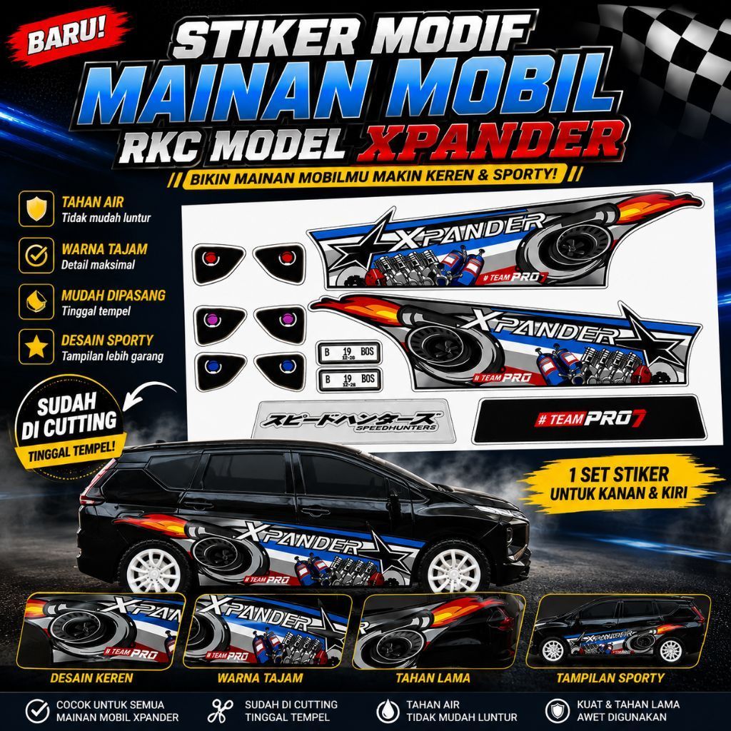 STIKER MODIF MAINAN MOBIL RKC MODEL XPANDER