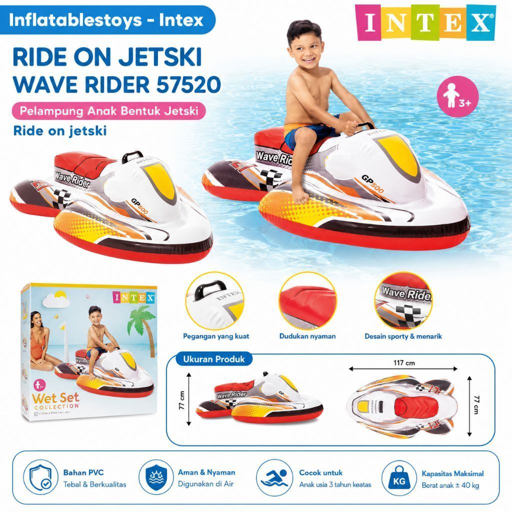 Inflatablestoys - Intex Ride on Jetski Wave Rider 57520 / Pelampung Anak Bentuk Jetski / Ride on jet