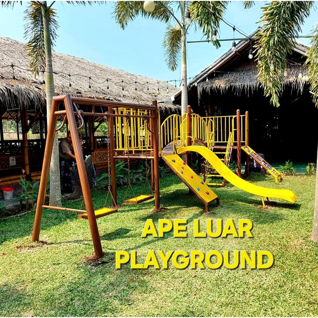 Ayunan Besi mainan APE luar playground