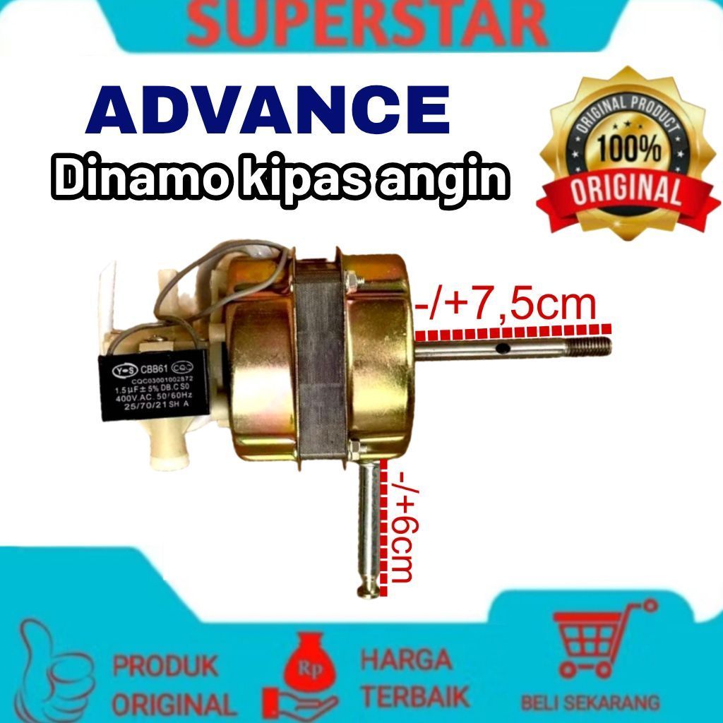 mesin dinamo kipas angin ADVANCE , motor kipas angin berdiri