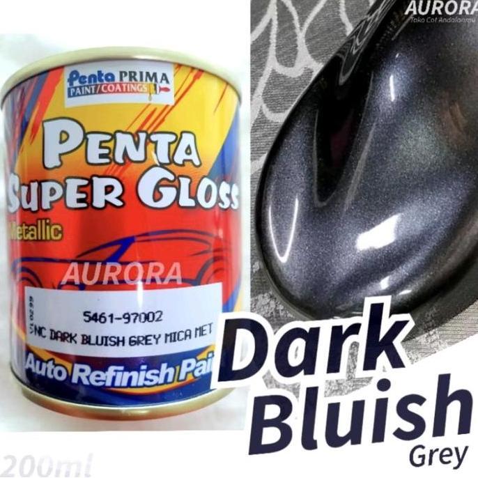 TERBARU - Cat Abu-Abu Metalik Dark Bluish Grey 1 Kg Abu-Abu Super Gloss Penta Cat Mobil Metalik Grei