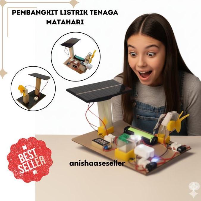 Paket Lengkap Kit Edukasi Solar Panel Surya Pembangkit Listrik Lampu Led