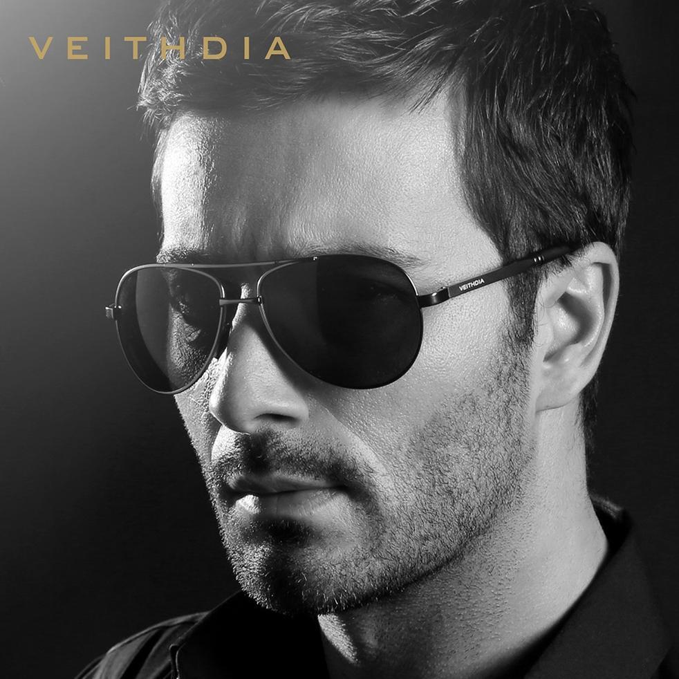 Termurah Veithdia Kacamata Aviator Original Polarized Kaca Mata Hitam Anti Sinar Uv Matahari  1306