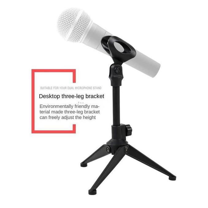 Singsong- Stand Mic/ Tiang Mic Pendek Gratis Holder Jepit Mic