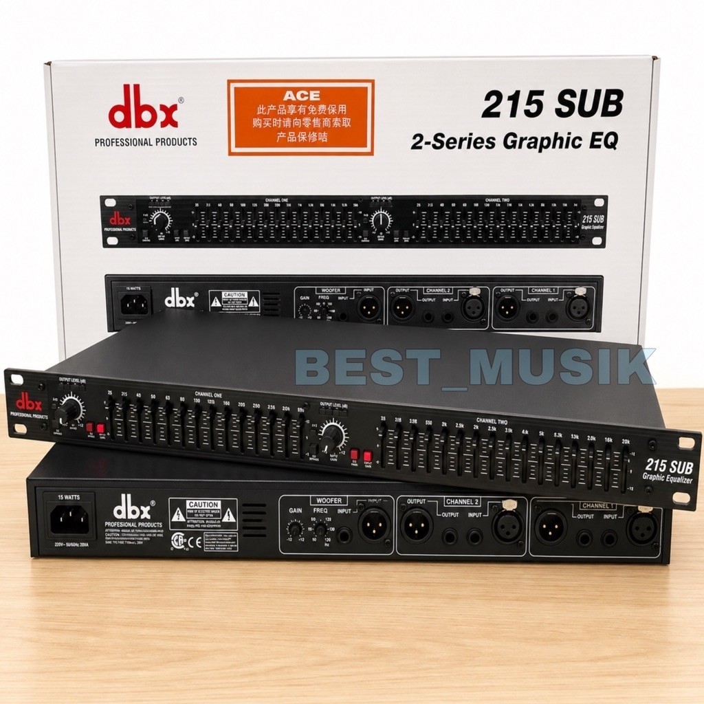 Equaliser DBX 215SUB dbx215 equaliser Dbx 215 + subwoofer ( BISA COD )