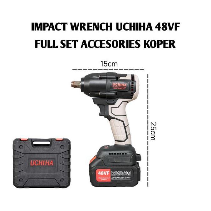 BEBAS ONGKIR - Impact Wrench Mesin Bor Pembuka Baut Roda Mobil Motor UCHIHA