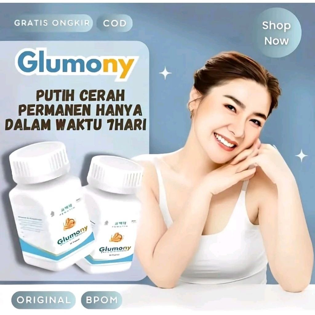 [Paket isi 2]Glumony Kapsul whitening memutihkan | 10x lebih ampuh mencerahkan kulit Glumony....