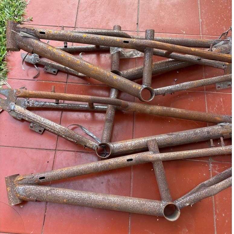 BEKAS frame batangan sepeda bmx 20 oversize besi mentahan