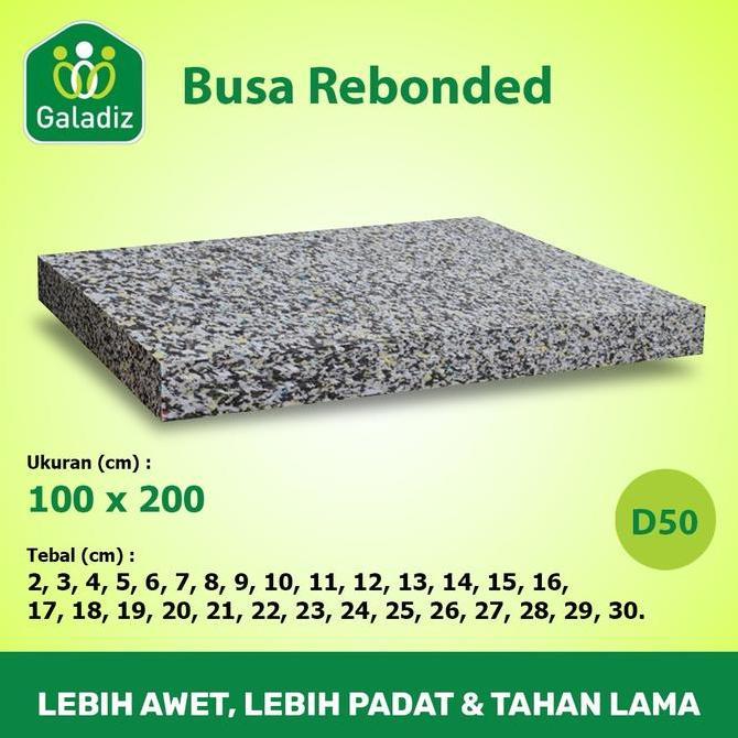 Busa Rebonded / Rebonded Foam / Matras Density 50 Uk 100 x 200