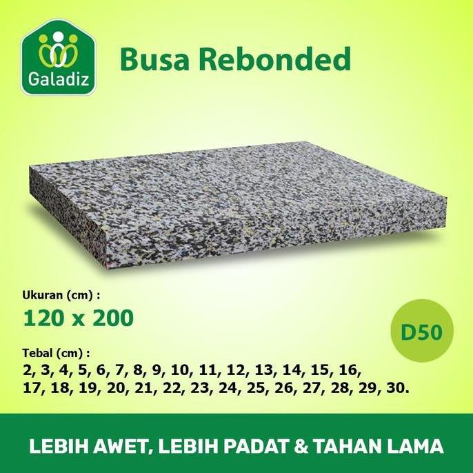 Busa Rebonded / Rebonded Foam / Matras Density 50 Uk 120 x 200