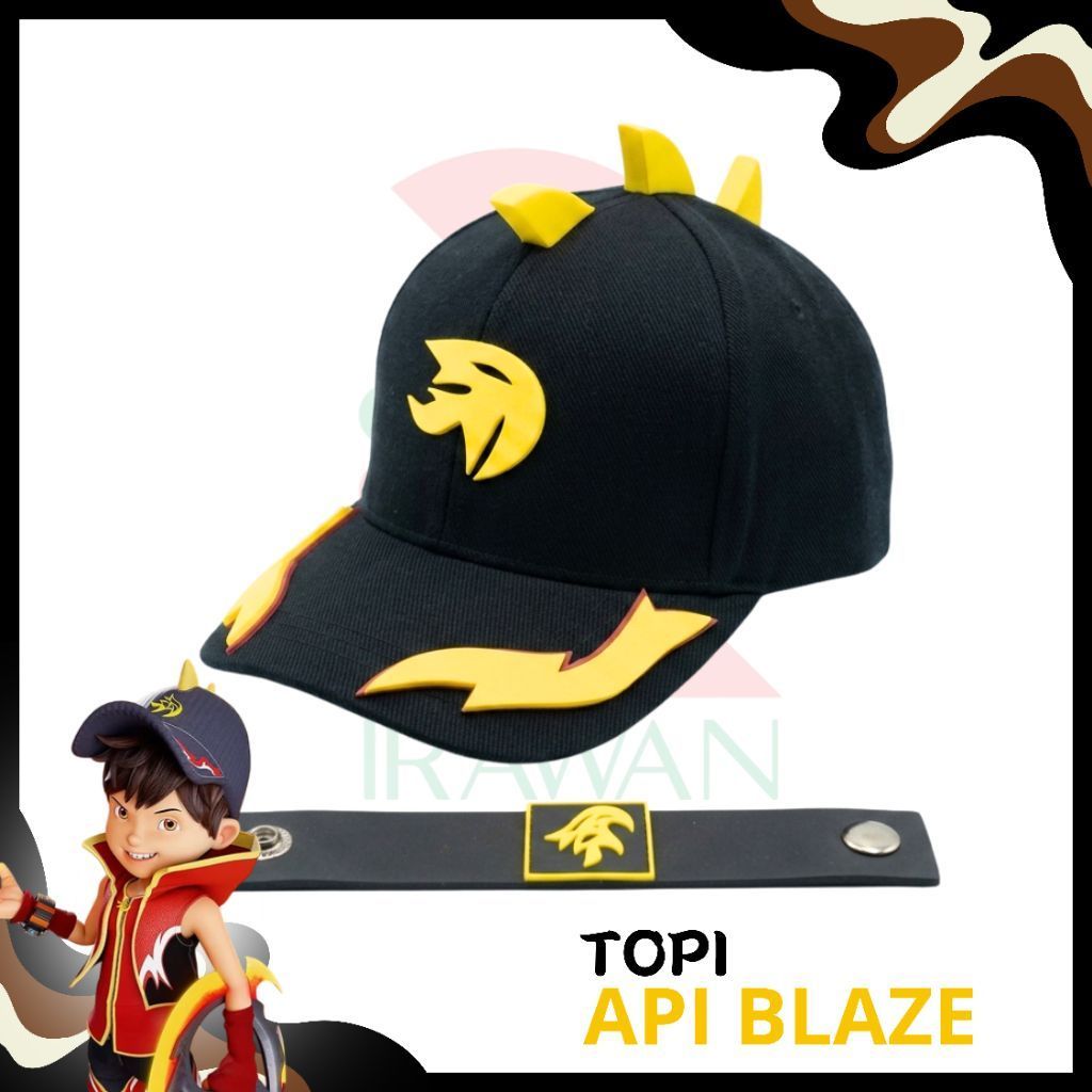 Topi Boboiboy / Topi Anak Boboiboy Api Blaze Terbaik