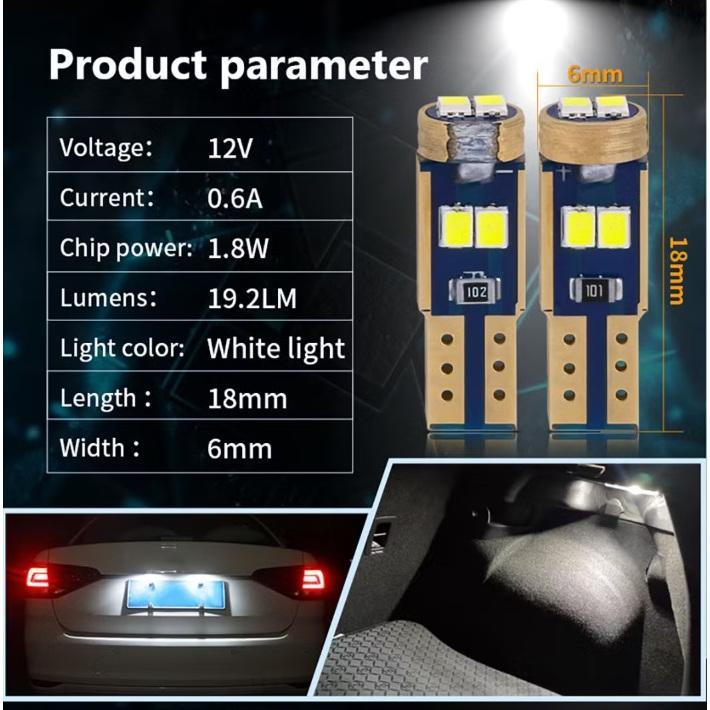 Lampu Led T5 Lampu Led T5 Speedometer Motor Mobil 6 Smd