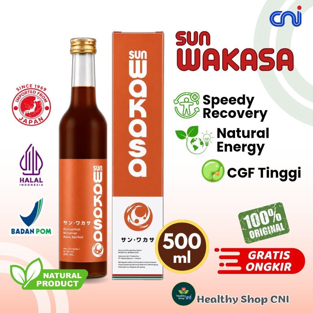 CNI Sun Wakasa Original 500 ml Suplemen Chlorella Premium Jepang untuk Daya Tahan Tubuh & Regenerai 