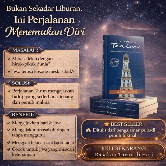 Buku Assalamualaikum Tarim / Assalamualaikum Tarim Ustadzah Halimah Alaydrus / Kisah kota Tarim / Bu