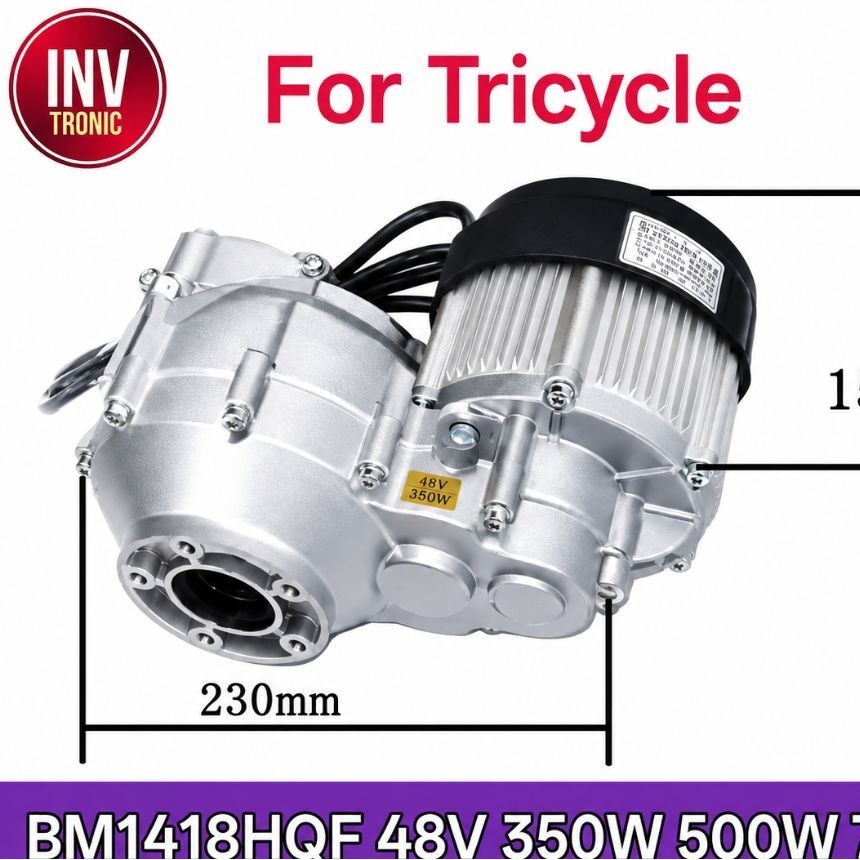 BM1418HQF BLDC 48V 350W 500W 750W Unite Permanent Magnet DC Differential Brushless Motor For Electri