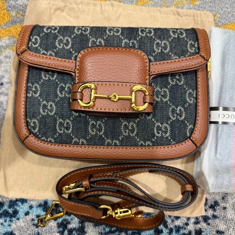 GC Horsebit Denim Small