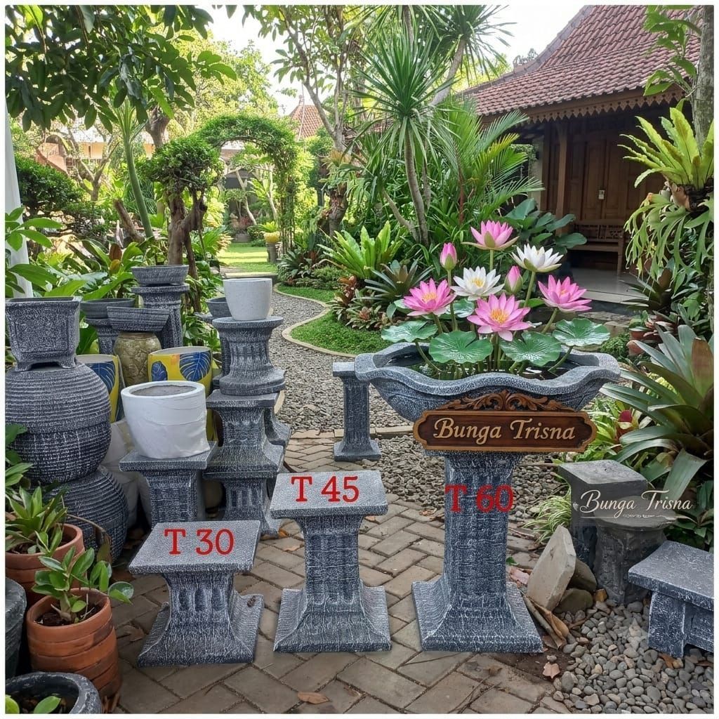 Pilar Pot Kotak/Dudukan Pot Minimalis/Pilar Pot 60 Cm