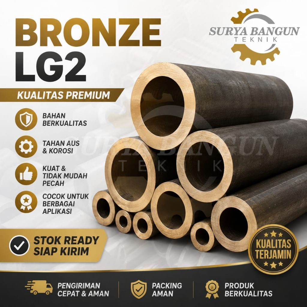 hollow bronze OD 27mm ID 17mm x 100mm