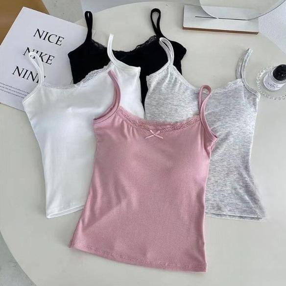 Top Rated Tank Top Bra Lace Knit Inner Cup Bra Wanita Tanktop Panjang Bra Wanita 115