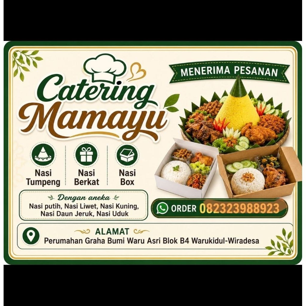 Stiker Custom Catering Nasi Box Nasi Kotak Berkat