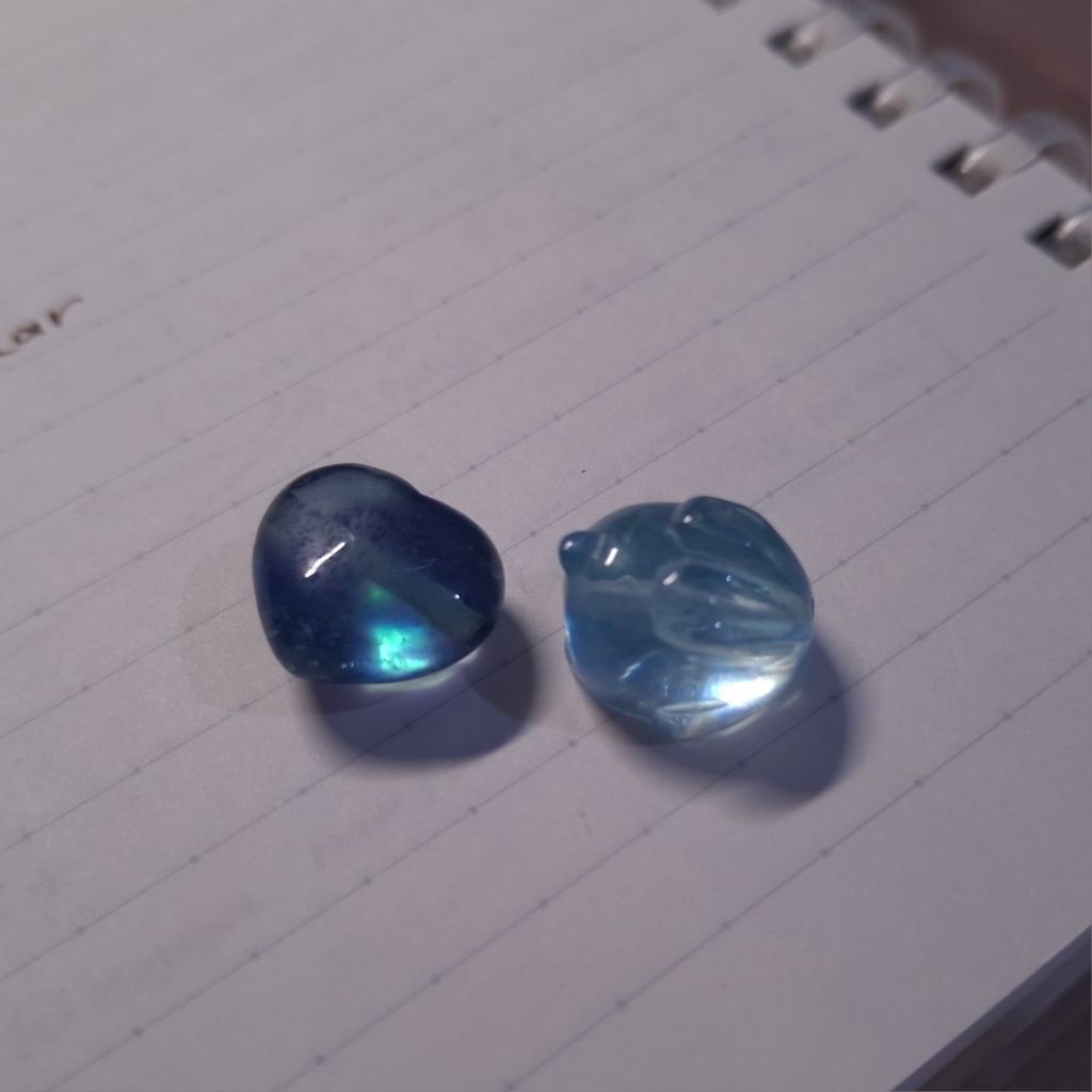 Spacer Aquamarine bunny love | Natural Stone
