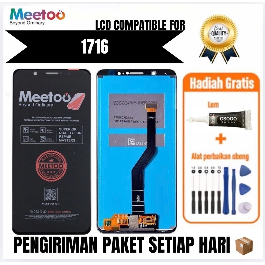 Lcd Compatible For Vivo 1716 Fullset Touchscreen Gratis lem obeng