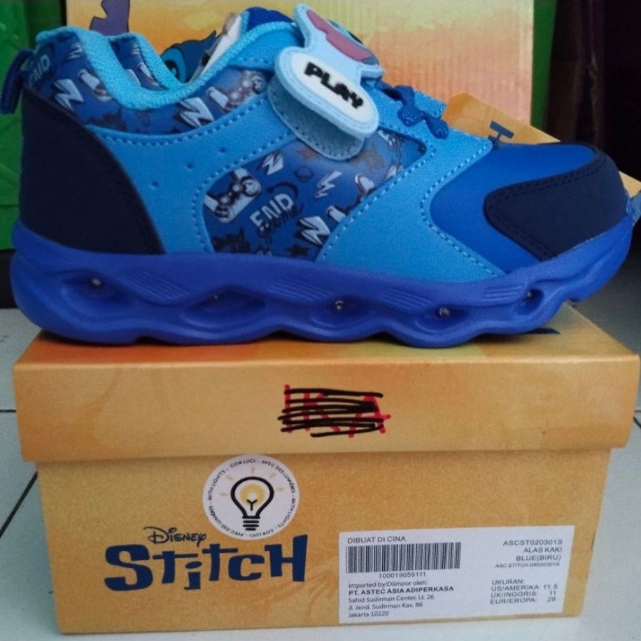ASTEC STITCH JR LED (Lampu nyala) size 26 & 29, original