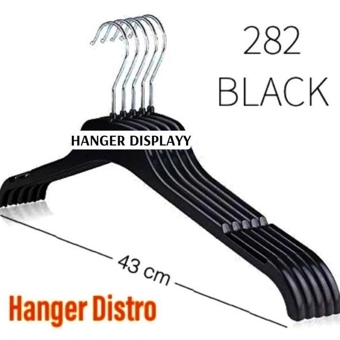 Sendtwo- Hanger Baju Distro Butik 282 Desa / Gantungan Kaos Pakaian Baju Desa Jas Kecil Hitam (Isi 1