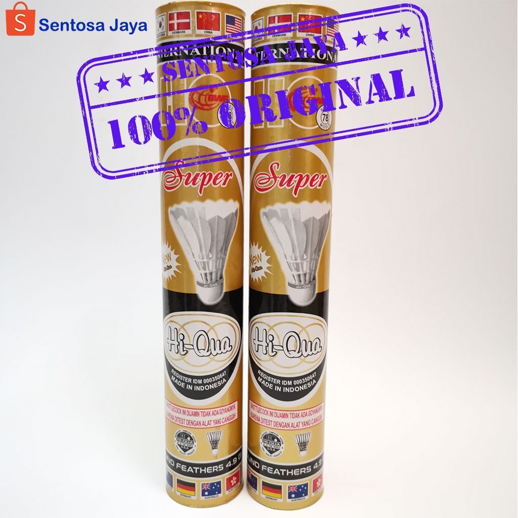 SHUTTLECOCK BADMINTON HIQUA GOLD / HQ GOLD / BOLA BADMINTON HIQUA GOLD ORIGINAL