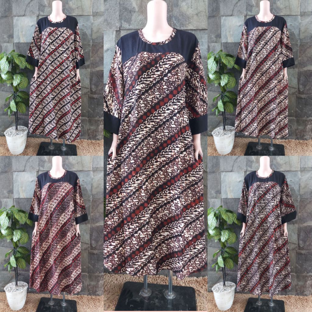 AMINA - LD 122 PB 126 BATIK QONITA DASTER LENGAN 7/8 KEKINIAN | DRES TASYA KOMB SOGAN FZ