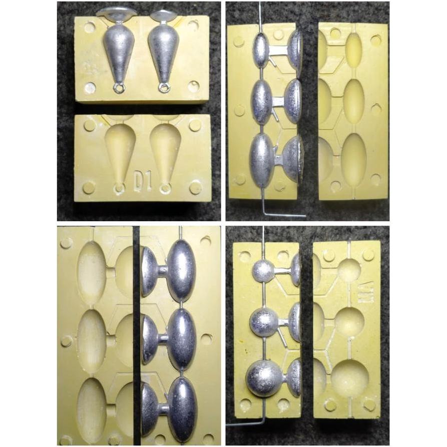 Molding Cetakan Bandul Timah Pemberat Pancing Dasaran Hasil Ciamik