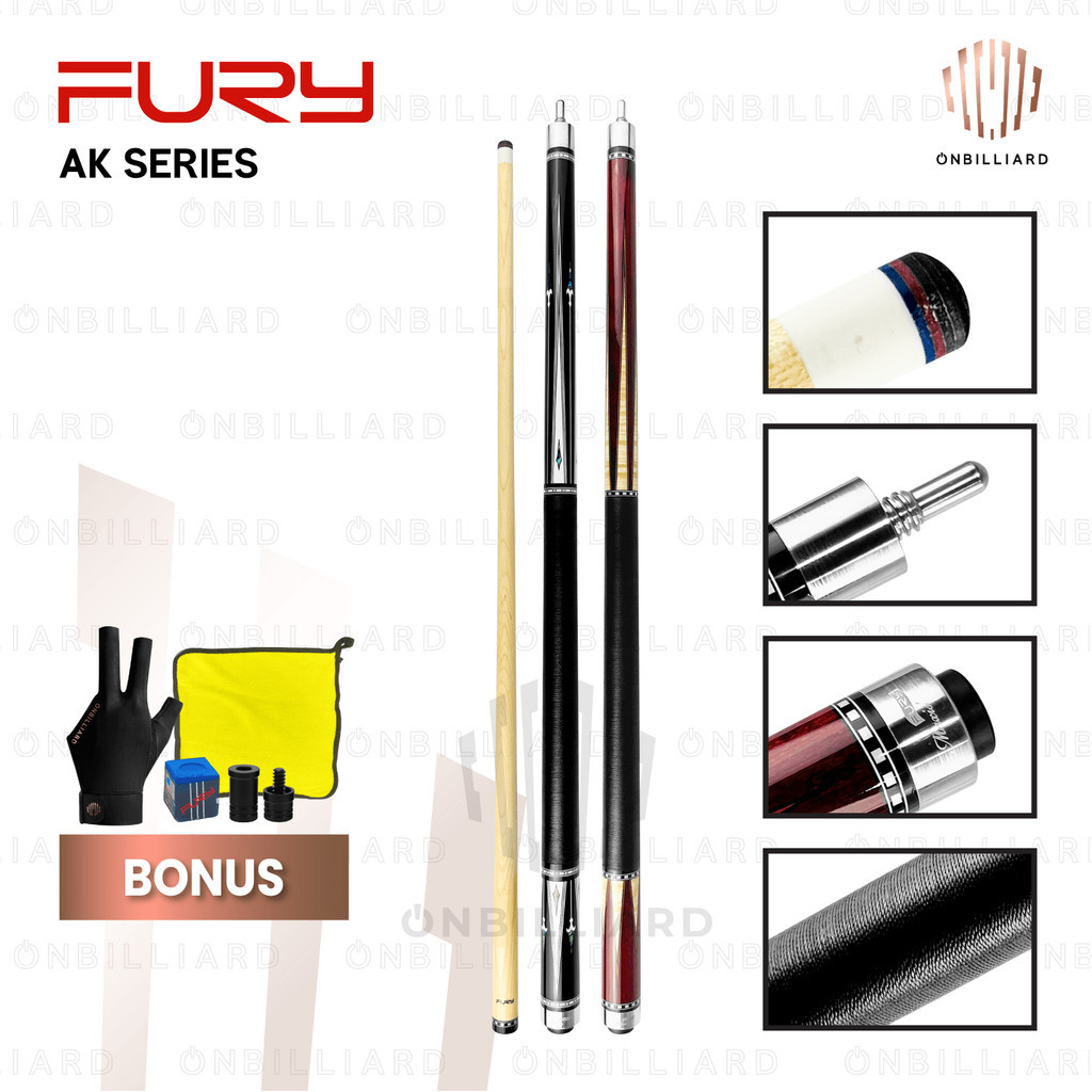 Stick Billiard Fury AK Series AK-1 AK-2 Cue / Stik Billiar FURY AK-1 AK-2
