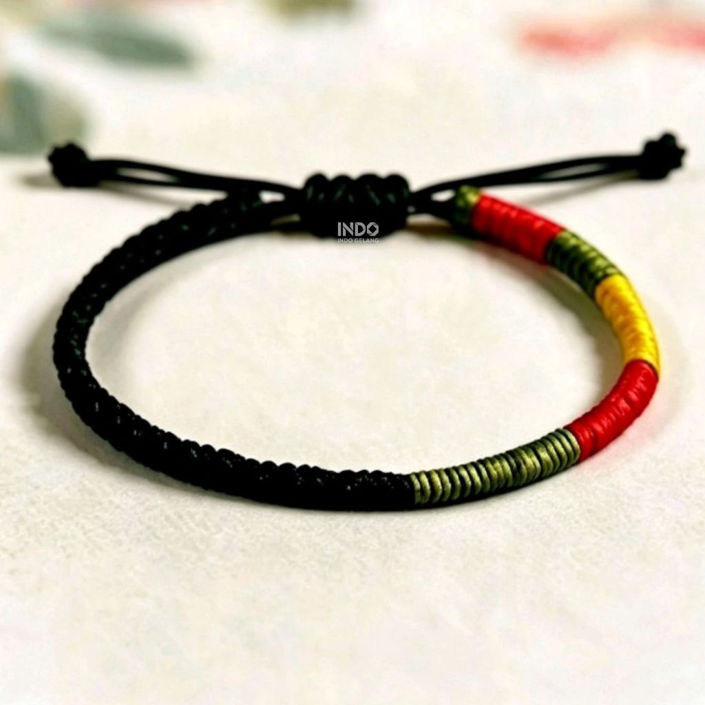 gelang tibet pancawarna original tibetan