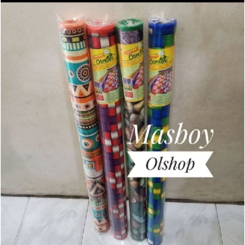 karpet pelastik karakter tebal tikar plastik 120x140 cm alas lantai
