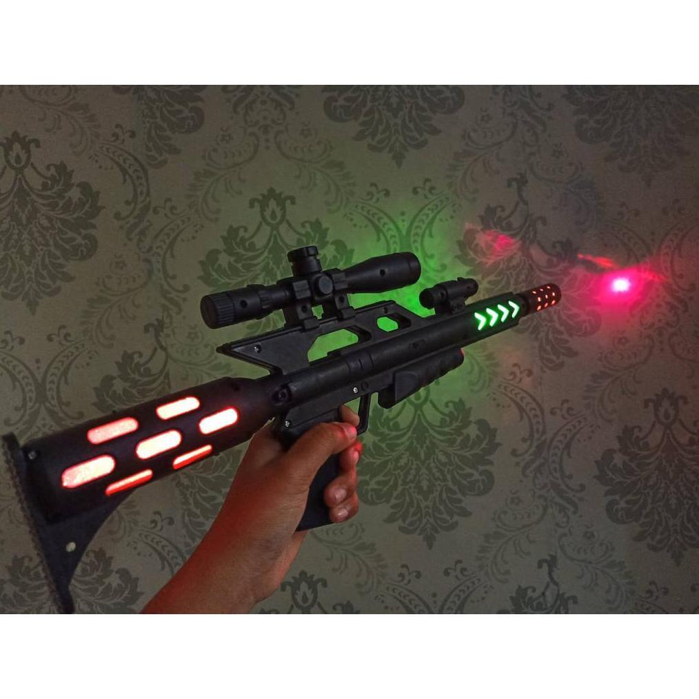 Carbin gun sound Mainan tembakan Anak Blaster Gun mainan pistol Laser carbin Sound Bunyi Getar Motif