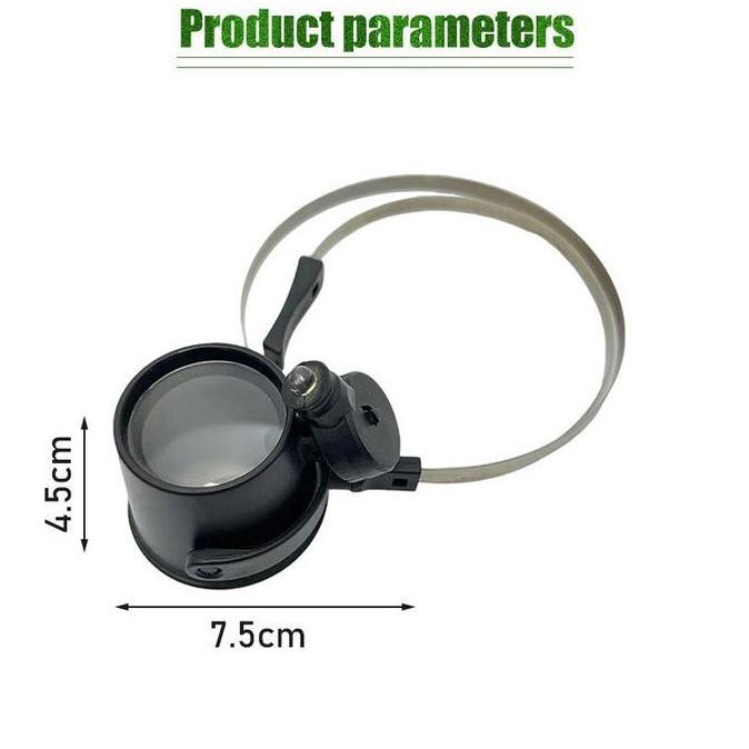 ZISIMAHE Kaca Pembesar 15x Head Loupe Magnifier Servis Jam Tangan