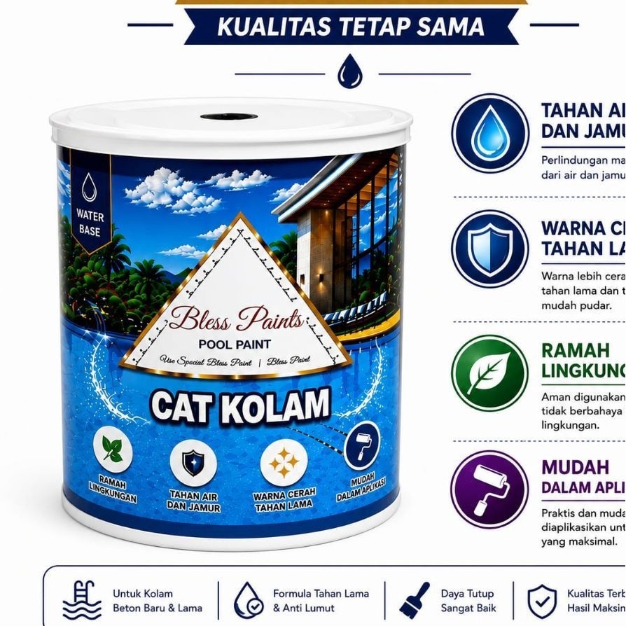 Cat Kolam Anti Bocor Blesspaint 1Kg