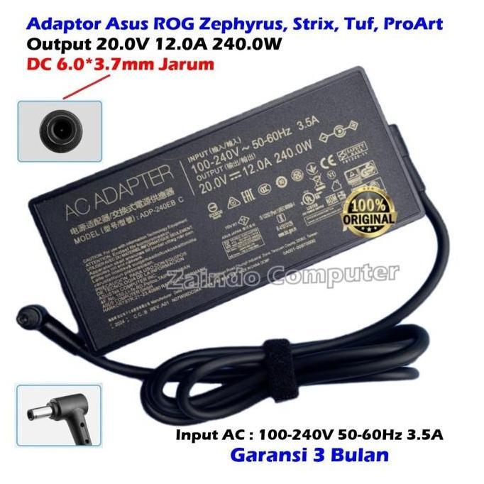 TERBARU - ADAPTOR ASUS ROG TUF 20V 12A 240.0W (6.0*3.7MM) A15 A16 A17 FA617NS FA617XS FA707XI FA707X