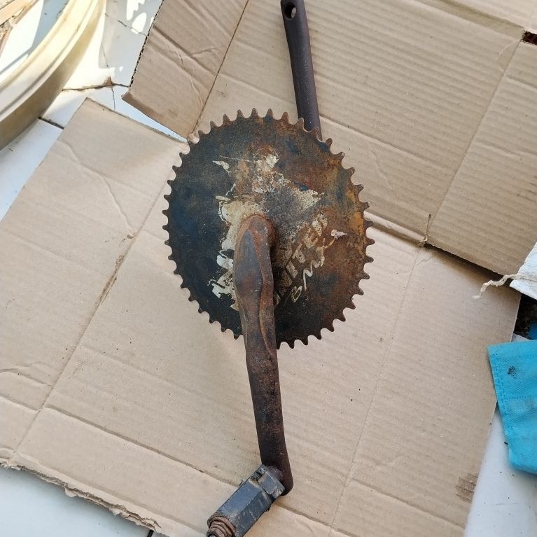CRANK SEPEDA BMX JADUL DS-175 tipe 928 Chainring  BMX UNITED antik langka
