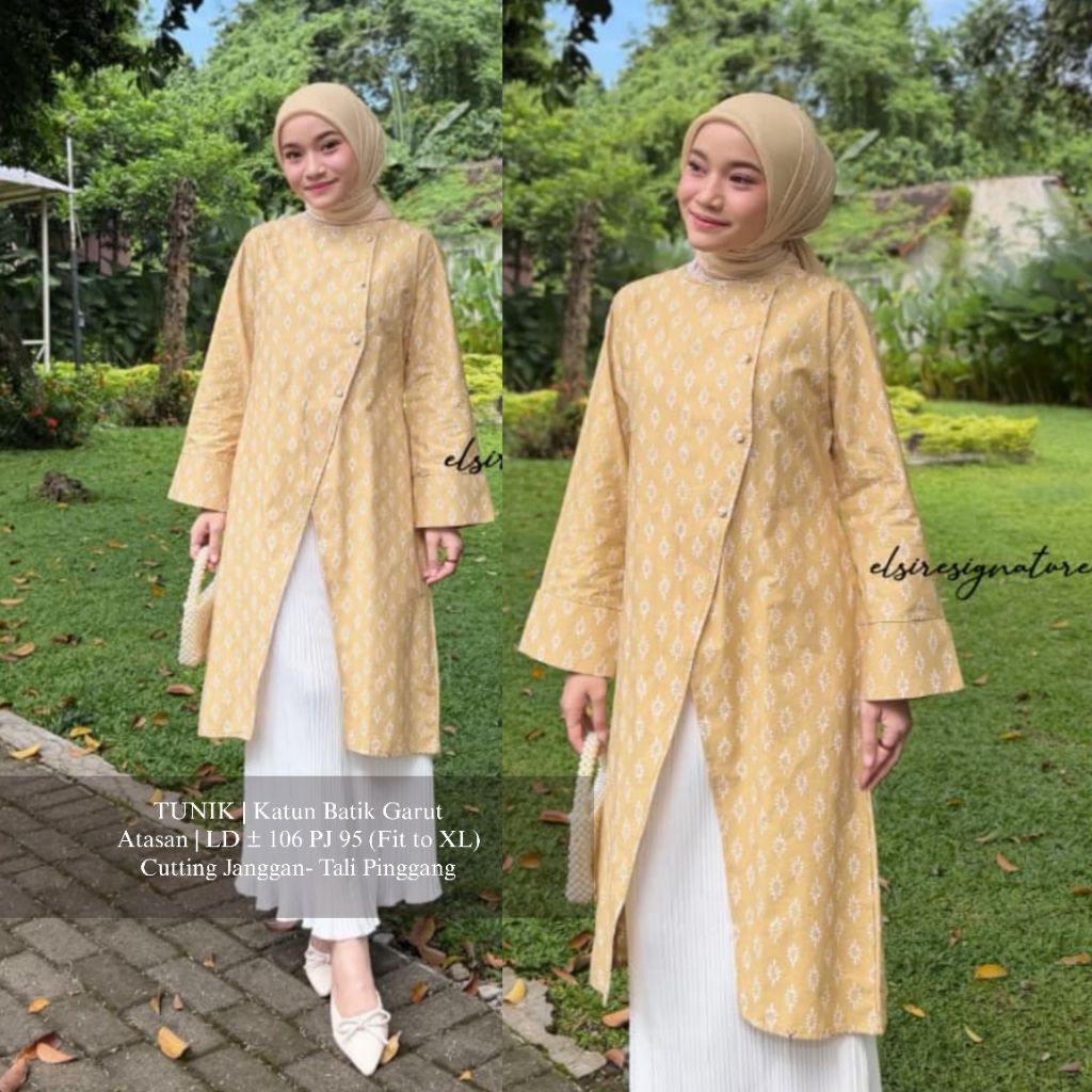LOCANA LABEL (READY STOCK) Janggan Tunik Katun Alika Tunik Locana Label Atasan Muslim Wanita LCN Sol