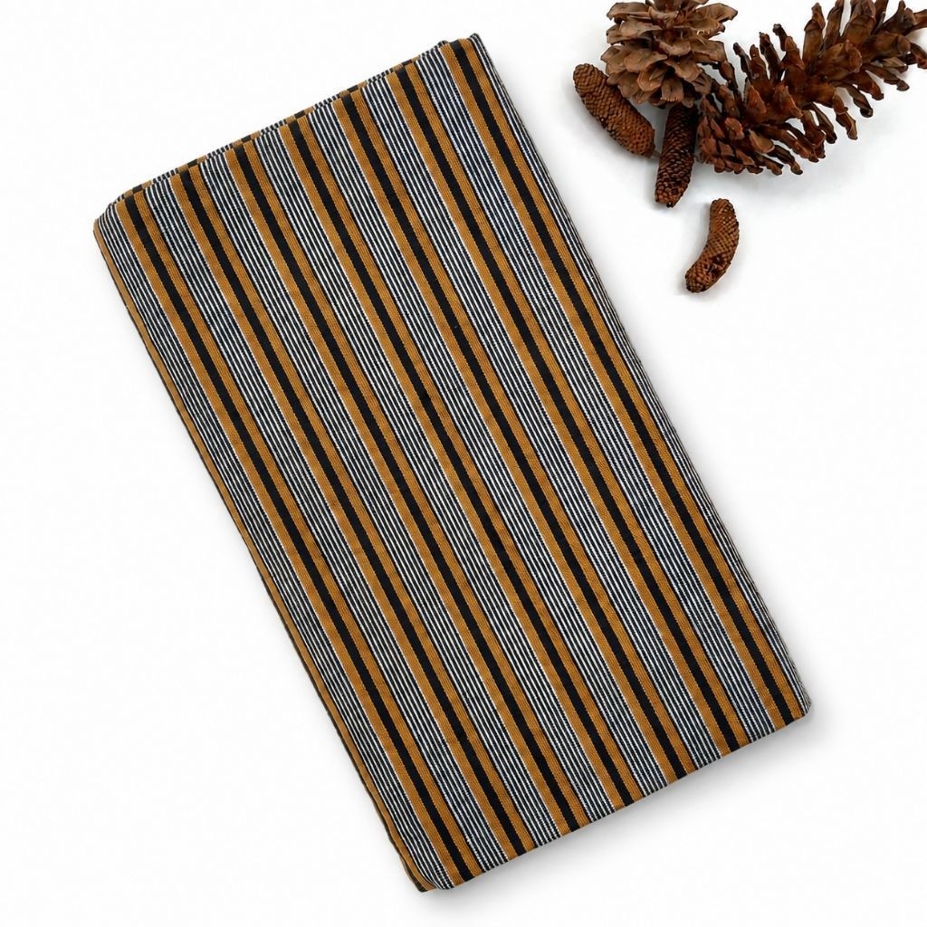 Kain Lurik Coklat Klasik / Kain Tenun Lurik Jogja Coklat