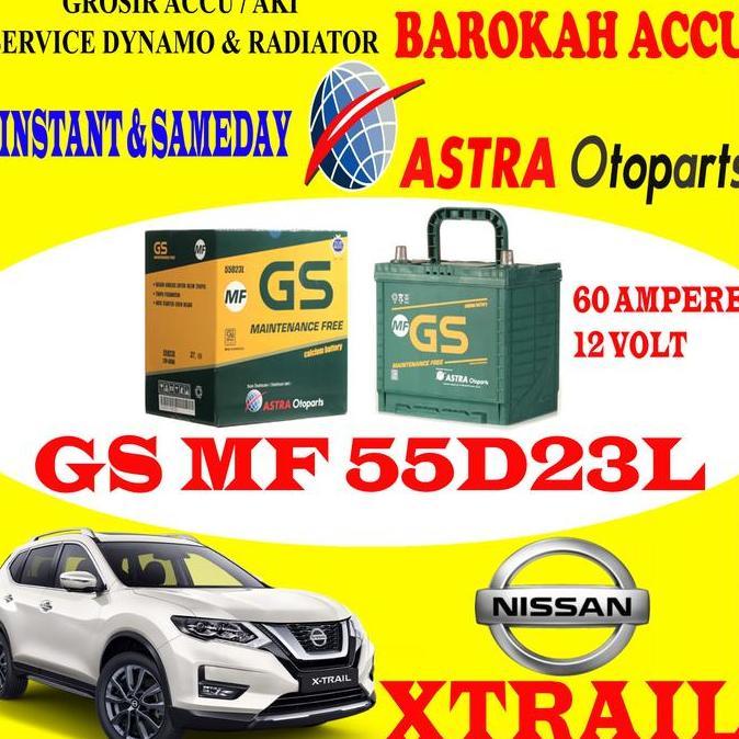 AKI GS ASTRA MOBIL NISSAN XTRAIL GS MF 55D23L , 60 AH