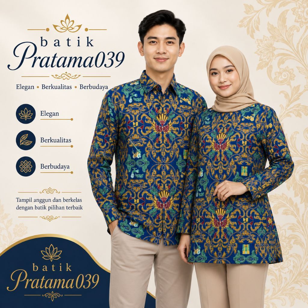 kemeja batik PUPR PRIA DAN WANITA katun halus ful puring halus