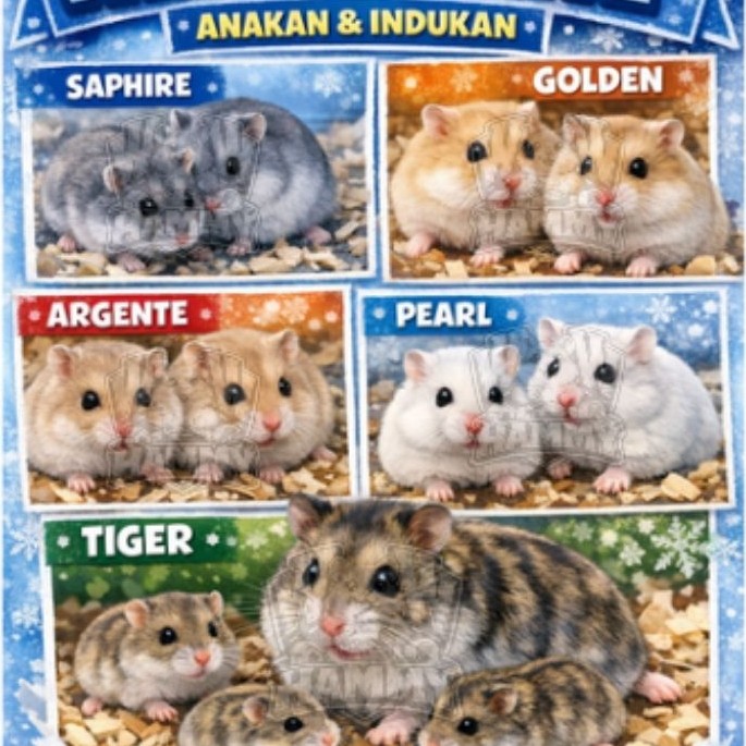 Indukan Hamster Winter White | Hamster Hias