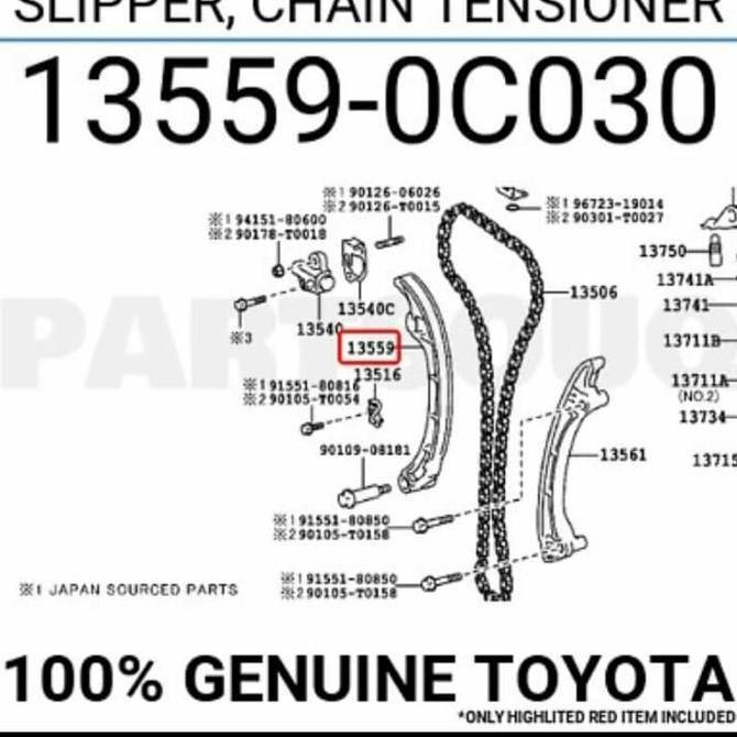Damper Chain Innova Hilux bensin 13559-0C030 ORINAL