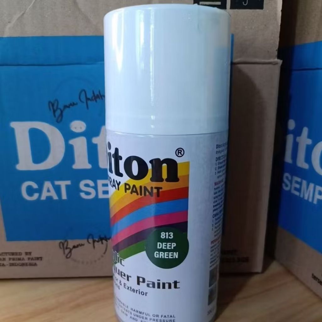 Pilox Pilok Cat Semprot DITON Spray Paint - 813 DEEP GREEN / HIJAU GELAP / HIJAU TUA (300cc / 300ml)
