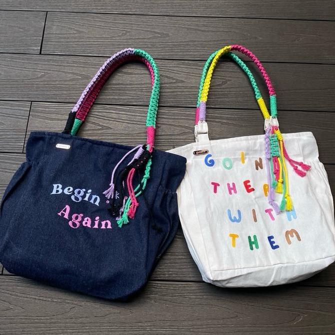 Onebag- Tote Bag Macrame (Bonus Charm Macrame) Tas Kuliah