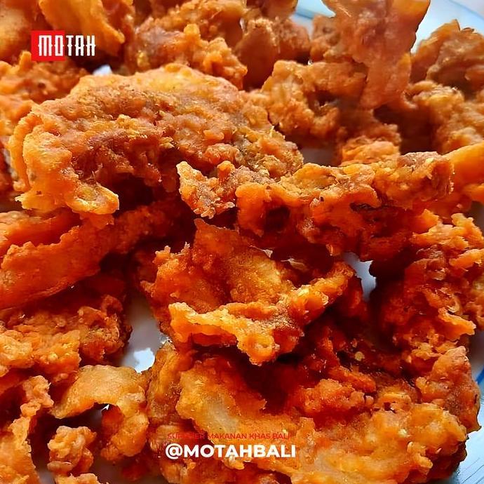 BABI MERAH Crispy 100gr / Lemak Babi Goreng Bali / Kerupuk Babi / Babi Krispy Kriuk / Gorengan Dagin